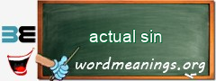 WordMeaning blackboard for actual sin
